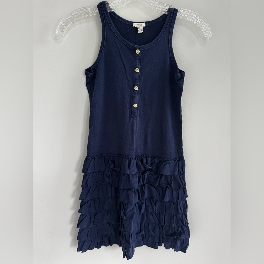 Crewcuts Navy Blue Ruffle Tank Dress